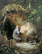 Carl Spitzweg Eremit Huhnchen bratend oil on canvas